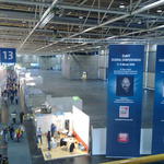 Anderswo war es schon die ganze Zeit leer. Nicht nur hier, ganze Hallen stehen leer. #cebit