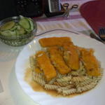 Fischstäbchen an Jägersosse
