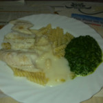 Seelachs an Beilage